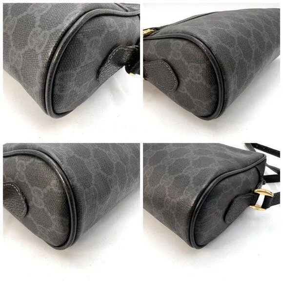 Gucci GG Vintage Ophidia Sherry Line Crossbody Bag Leather Black Purse
