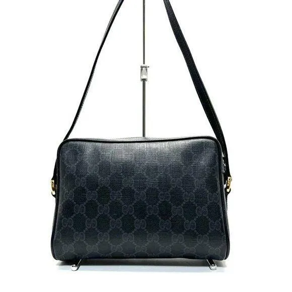 Gucci GG Vintage Ophidia Sherry Line Crossbody Bag Leather Black Purse