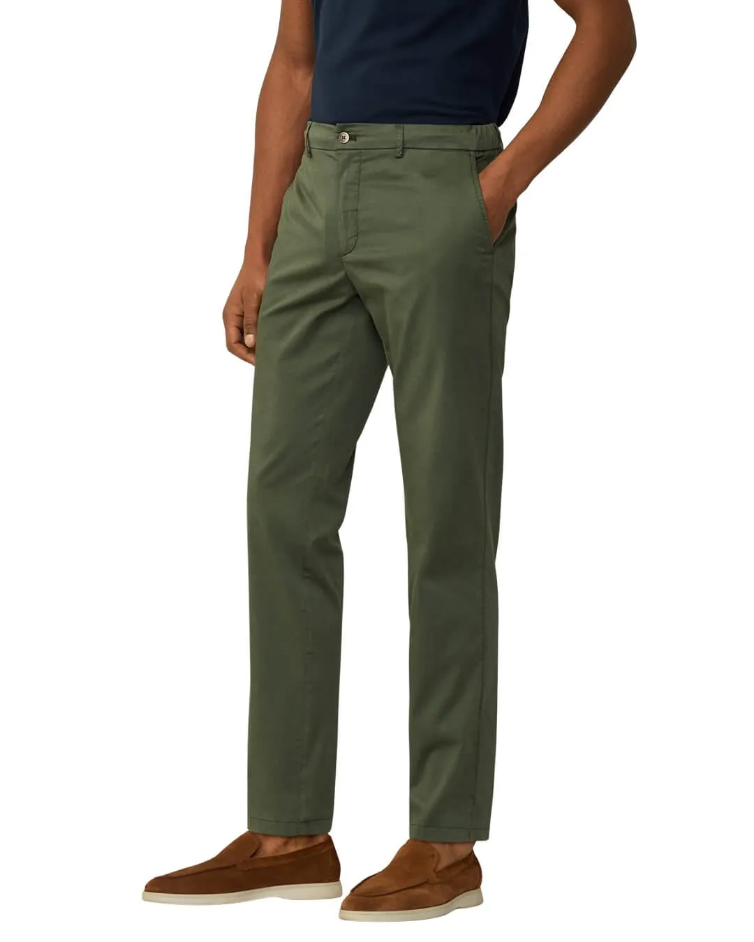 Hackett Thyme Green Drawcord Commuter Trousers