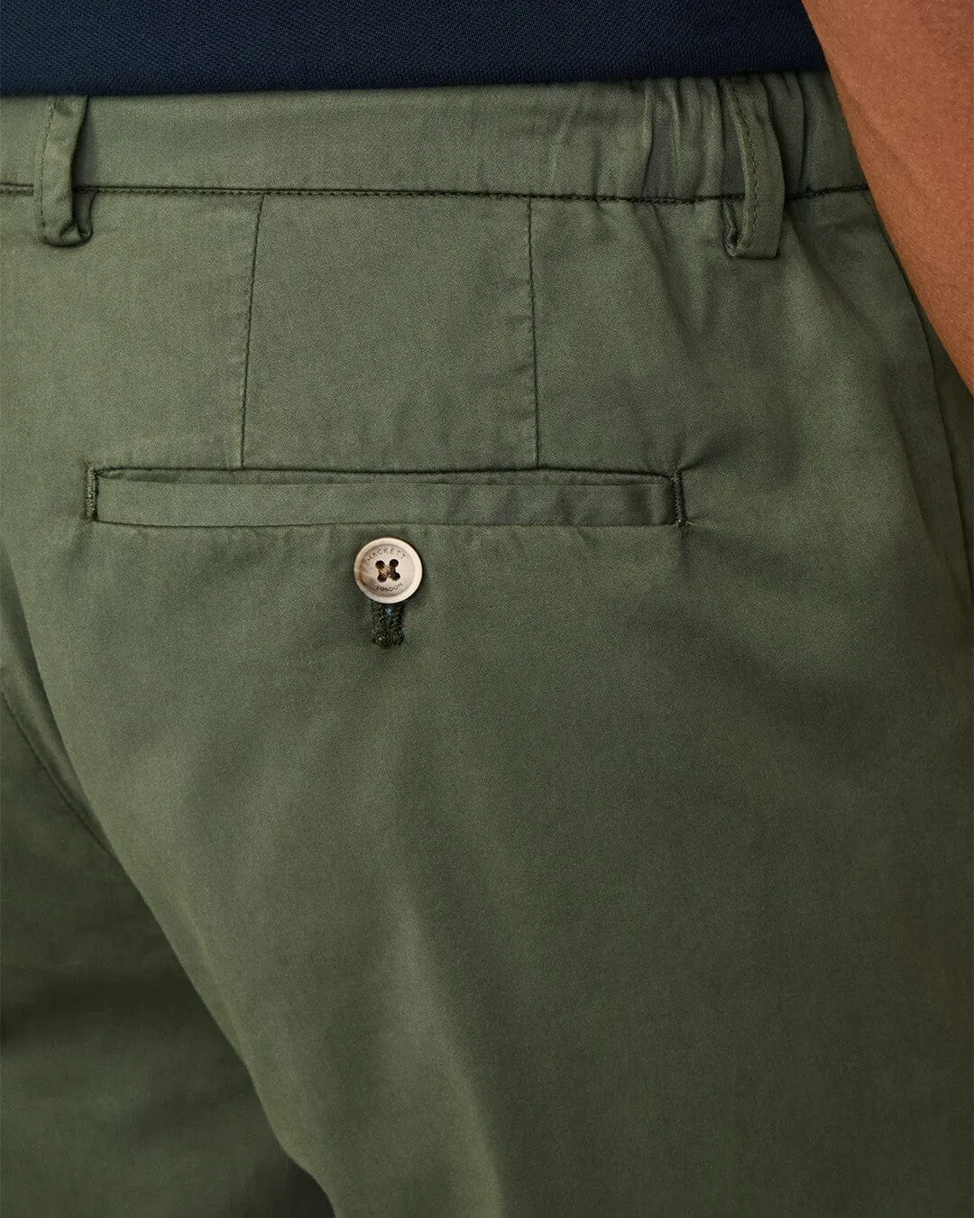 Hackett Thyme Green Drawcord Commuter Trousers