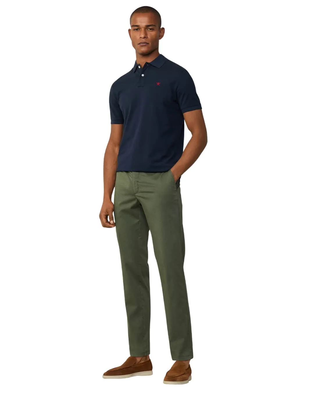 Hackett Thyme Green Drawcord Commuter Trousers