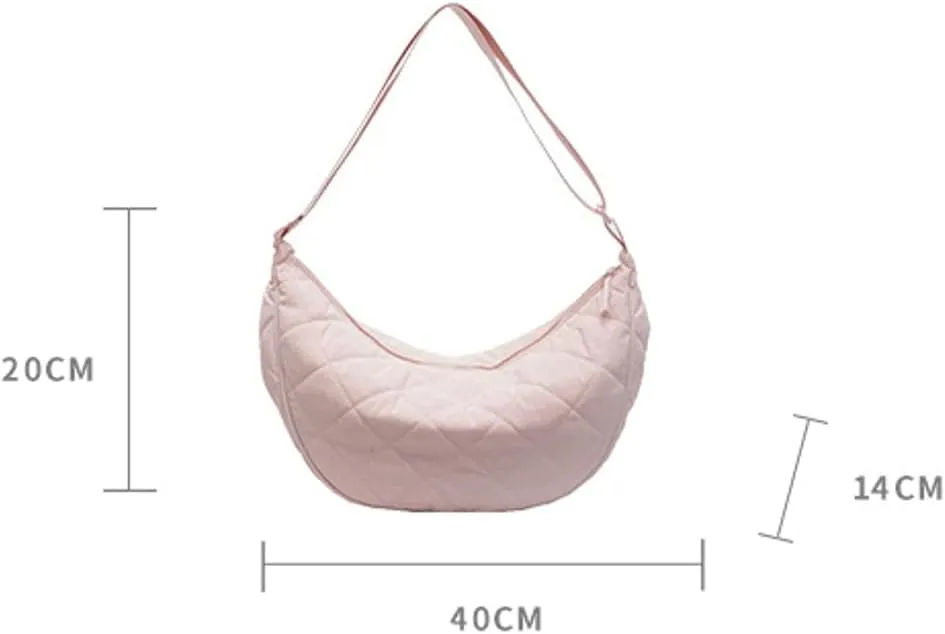 Hand Bags for Women 2024 Puffer Tote Bag Dumpling Bag Crescent Bag Nylon Crossbody Bags for Women Quilted Bag Commuter Tote