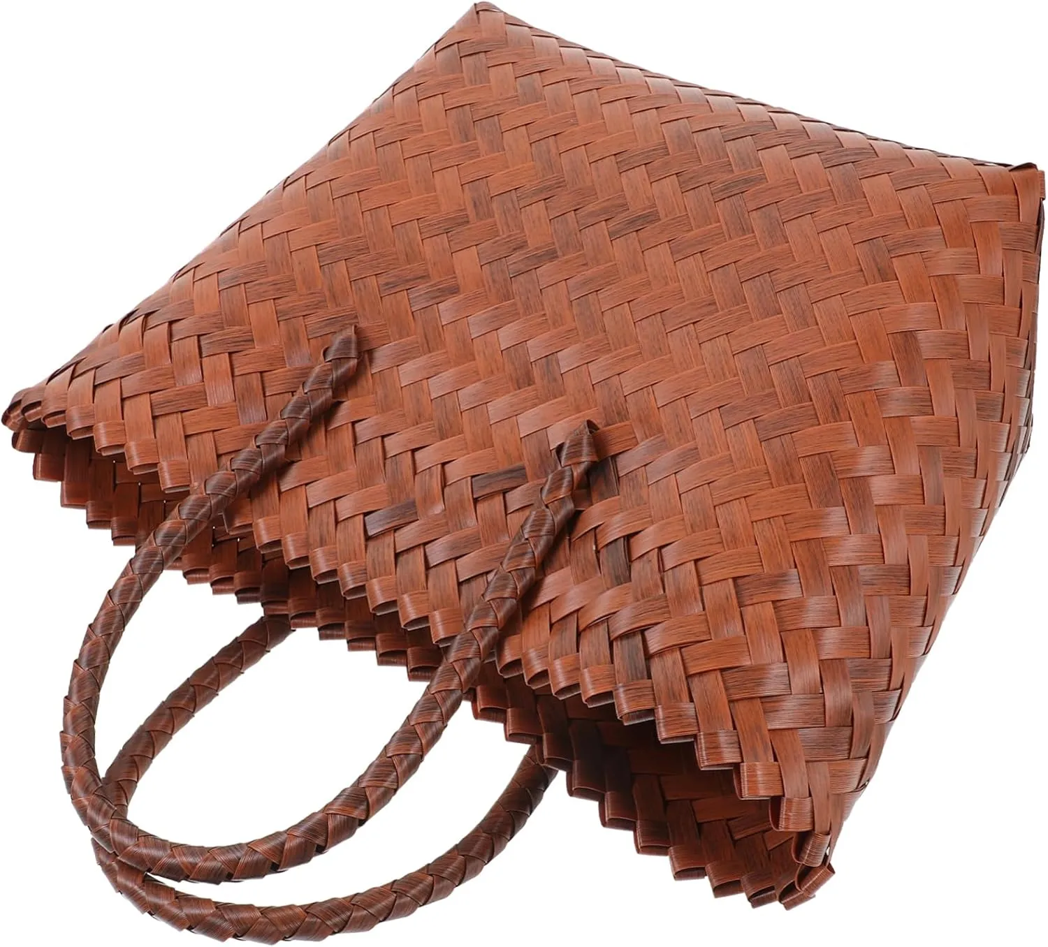 Hand-woven Tote Bag for Women Straw Hobo Bag Fashionable Handle Multi-use Storage Basket for Shopping Decor