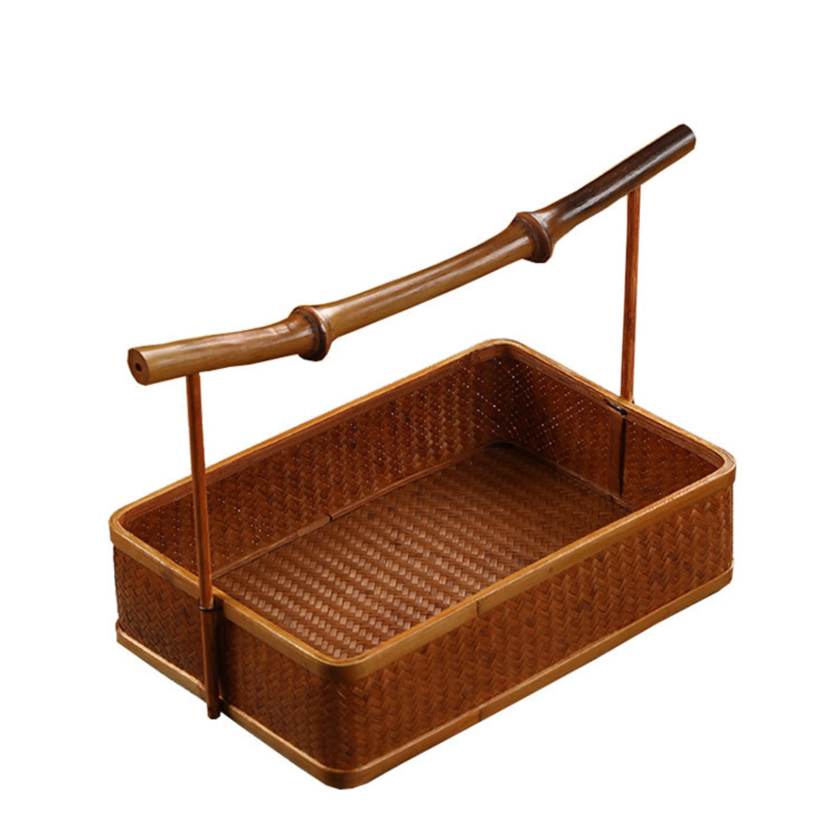 Handcrafted Bamboo Basket – Vintage Organizer