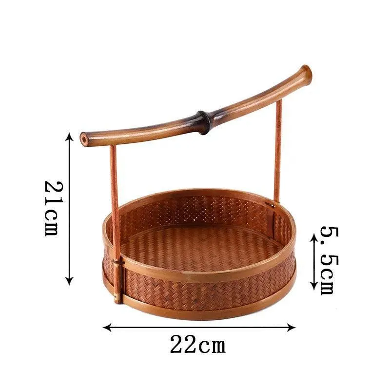 Handcrafted Bamboo Basket – Vintage Organizer
