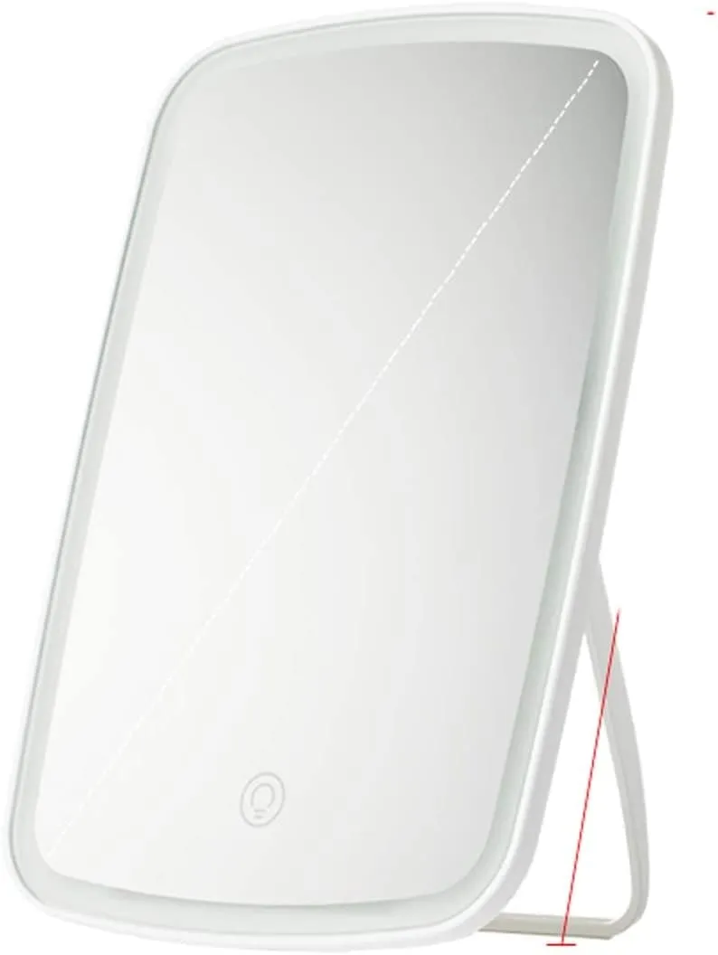 Handheld Desktop Folding Mirror Led Makeup Mirror with Light USB Charging Vanity Mirror