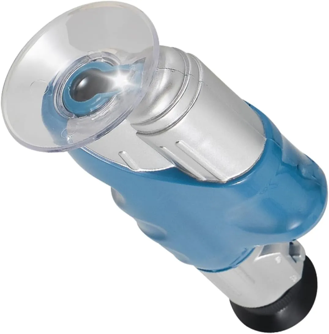 Handheld Led Microscope for Boys and Girls Portable Non-Slip Pocket Scope Boys and Toy Led Light Compact Design