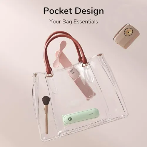 Handheld Mini Fan,3n1 USB Rechargeable Portable Fan- 12-19hrs Working w/ Power Bank