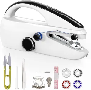 Handheld Sewing Machine,Portable,Mini Sewing Machine,Easy to Use,Fast Sewing Speed,Suitable for Sewing Clothes,Fabric,DIY Home Machine for Beginners (Black)