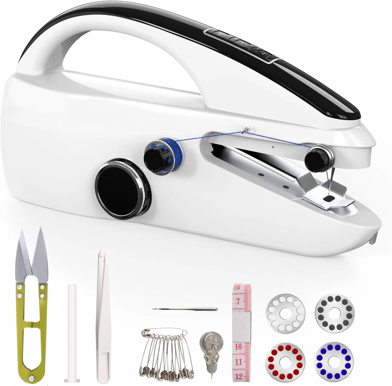 Handheld Sewing Machine,Portable,Mini Sewing Machine,Easy to Use,Fast Sewing Speed,Suitable for Sewing Clothes,Fabric,DIY Home Machine for Beginners (Black)