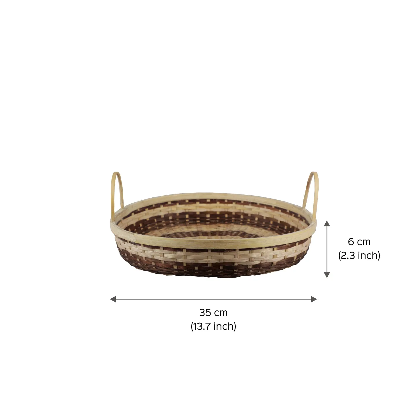 Handmade Bamboo Basket with Handle