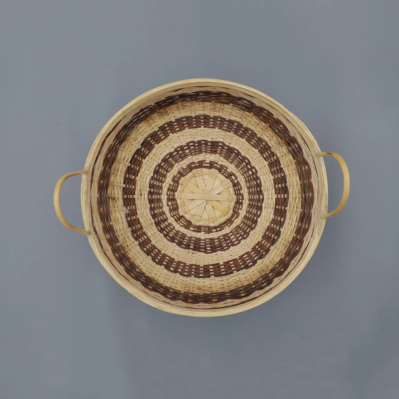 Handmade Bamboo Basket with Handle