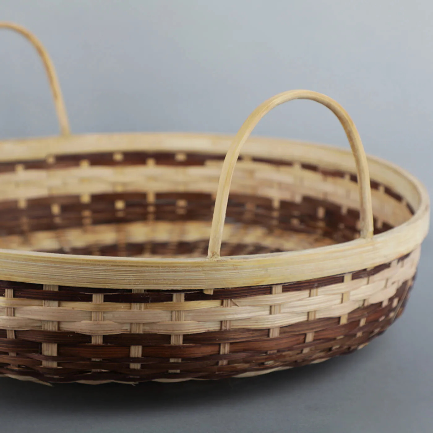 Handmade Bamboo Basket with Handle