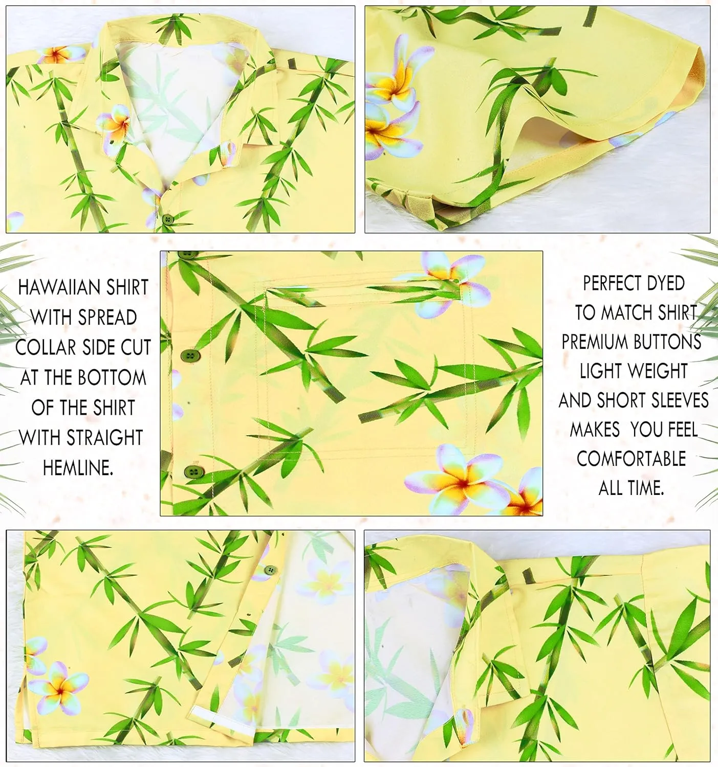 HAPPY BAY Men's Hawaiian Shirt Summer Caribbean