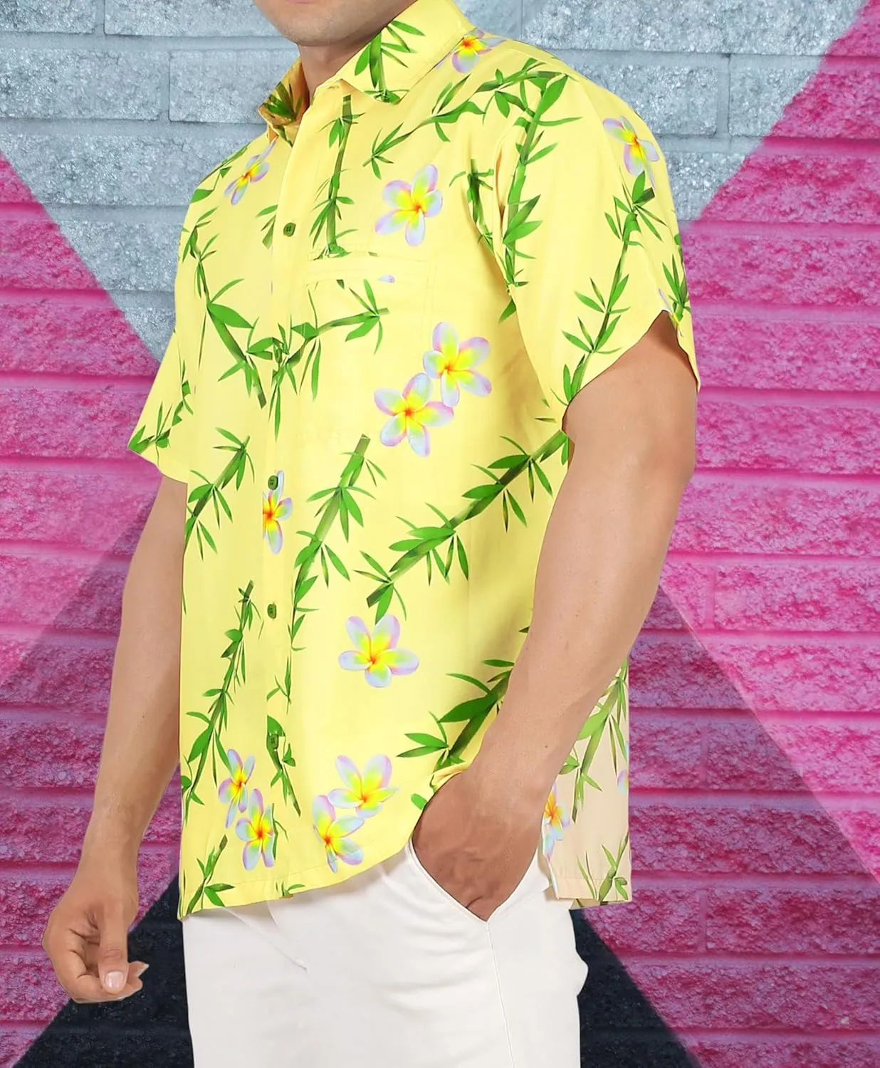 HAPPY BAY Men's Hawaiian Shirt Summer Caribbean