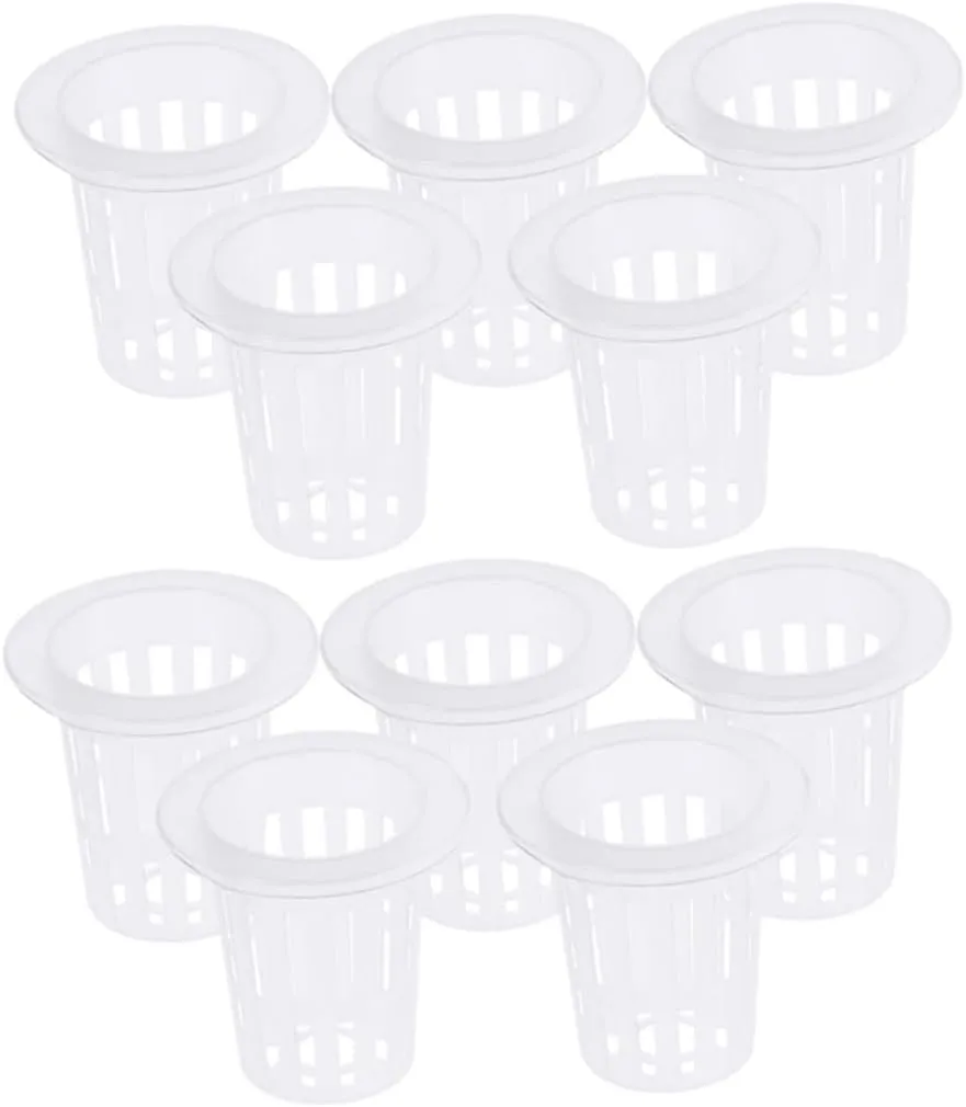 Happyyami 3sets Efficient Root Development Net Pots Hydroponics Plant Cups Soilless Culture Baskets Small Diameter Bottom Wide Lip 10pcs*3