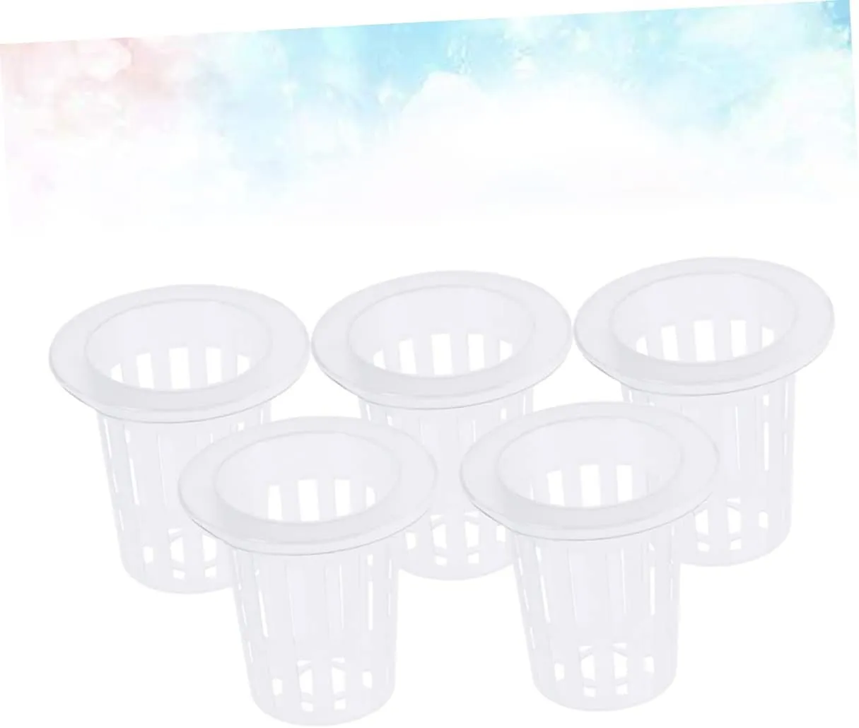 Happyyami 3sets Efficient Root Development Net Pots Hydroponics Plant Cups Soilless Culture Baskets Small Diameter Bottom Wide Lip 10pcs*3