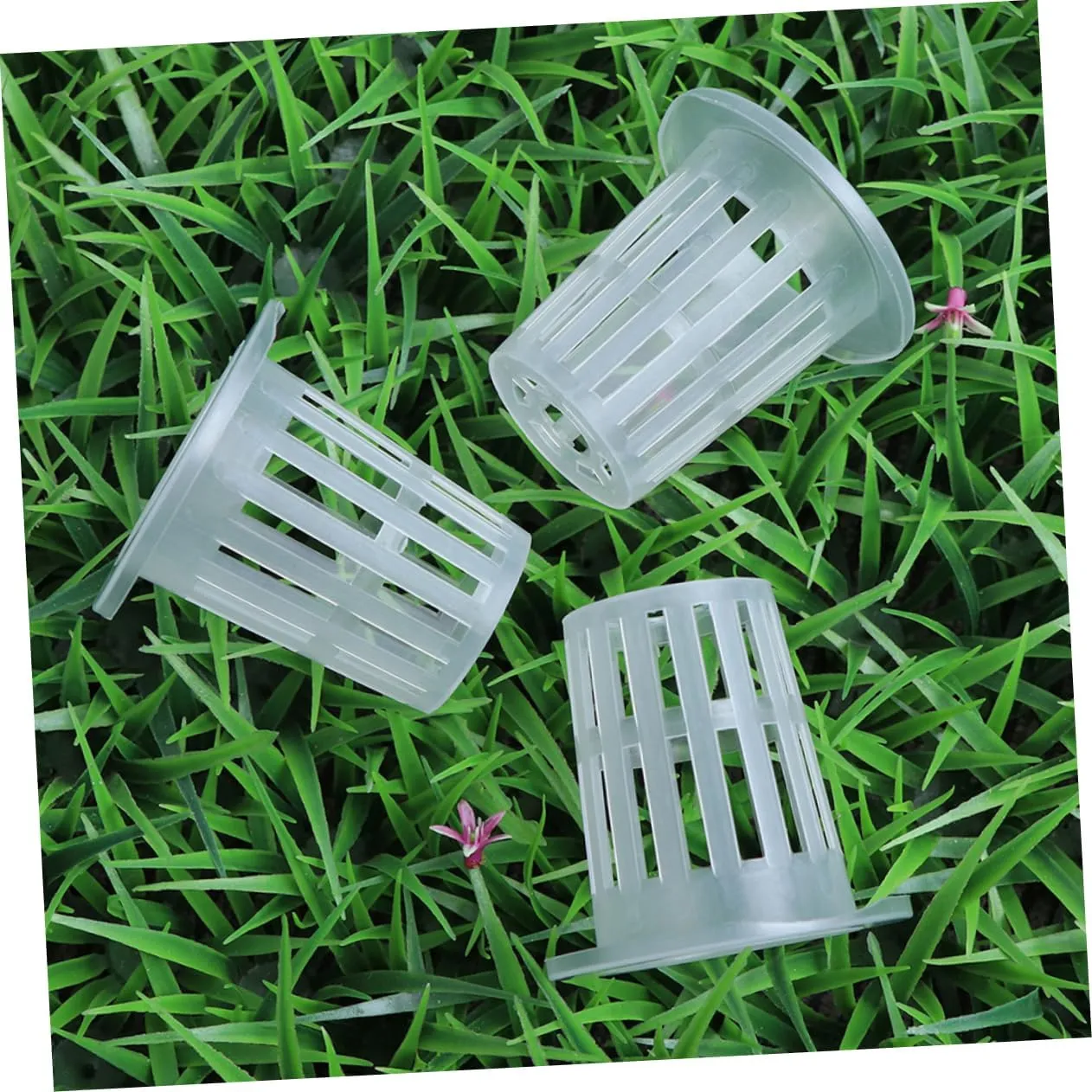 Happyyami 3sets Efficient Root Development Net Pots Hydroponics Plant Cups Soilless Culture Baskets Small Diameter Bottom Wide Lip 10pcs*3