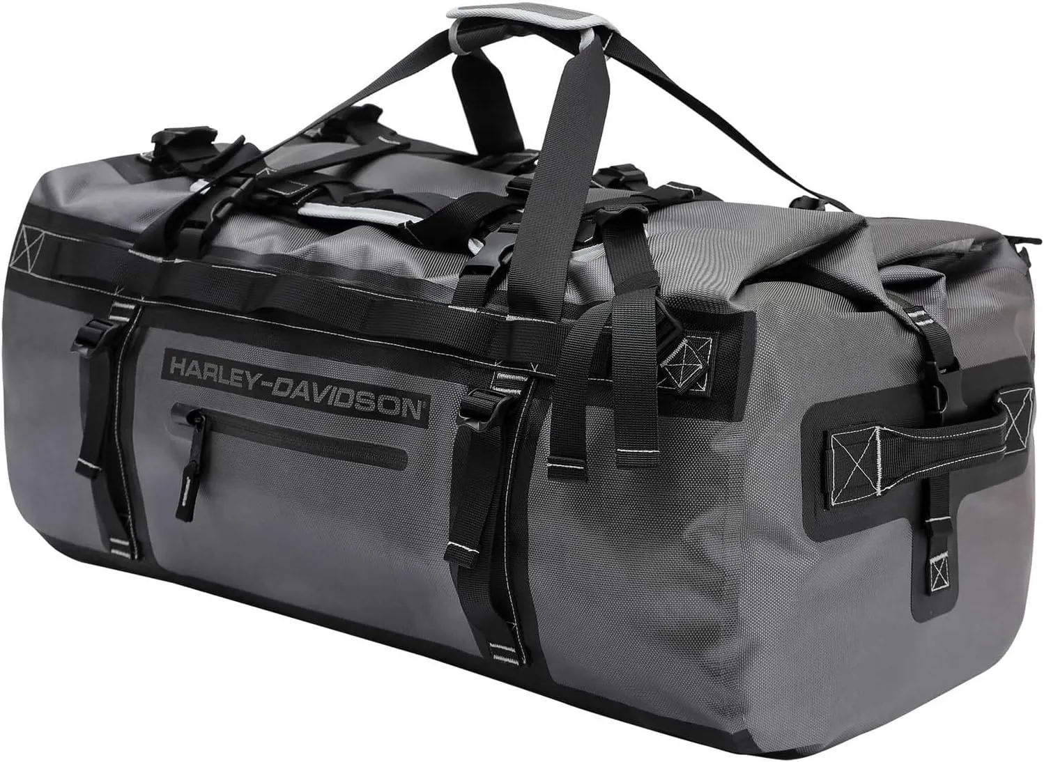 Harley-Davidson 33" Heavy-Duty Waterproof Adventure Duffel Bag, 90612-SILVER/BLK