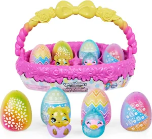 Hatchimals CollEGGtibles, Spring Toy Basket with 5 and 3 Pets, Kids Toys for Girls Ages 5 and up