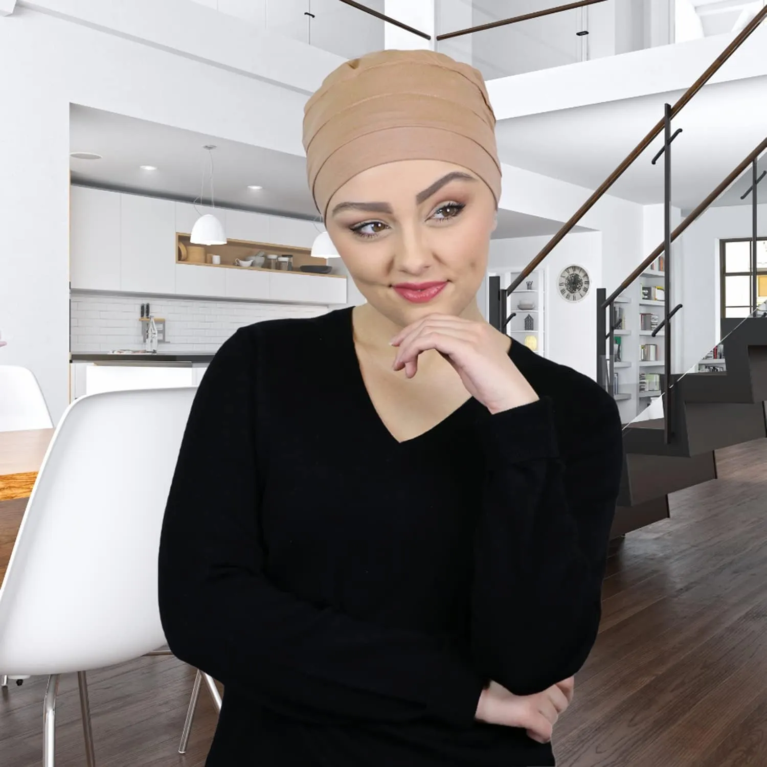 Hats Scarves & More Chemo Cap Cancer Headwear Women Bamboo Turban 50  UPF Sun Protection 3 Seam