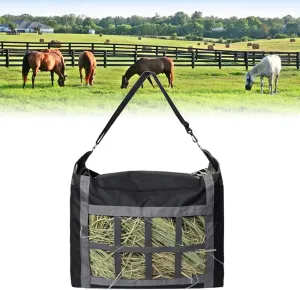 Hay Bags for Horses,Slow Feed Hay Bag Hay Feeder Net for Goats Alpacas Indoor Outdoor Grazing Feeding - Large Capacity