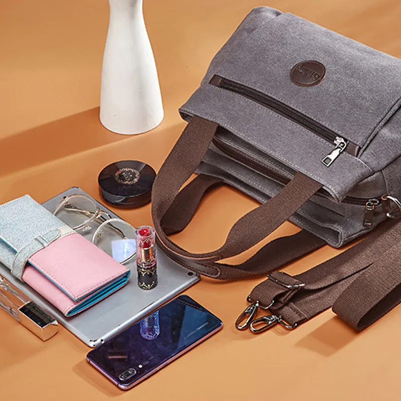 High Capacity Multi-Pocket Crossbody Handbag