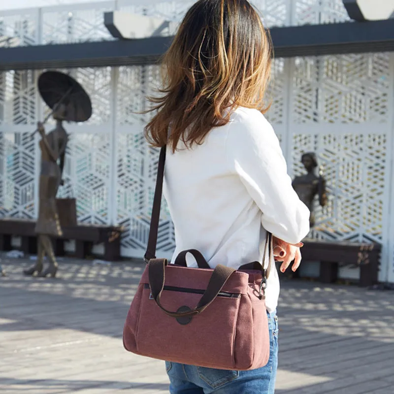 High Capacity Multi-Pocket Crossbody Handbag