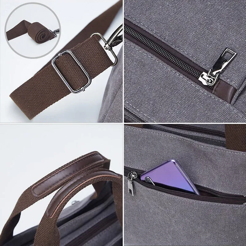 High Capacity Multi-Pocket Crossbody Handbag