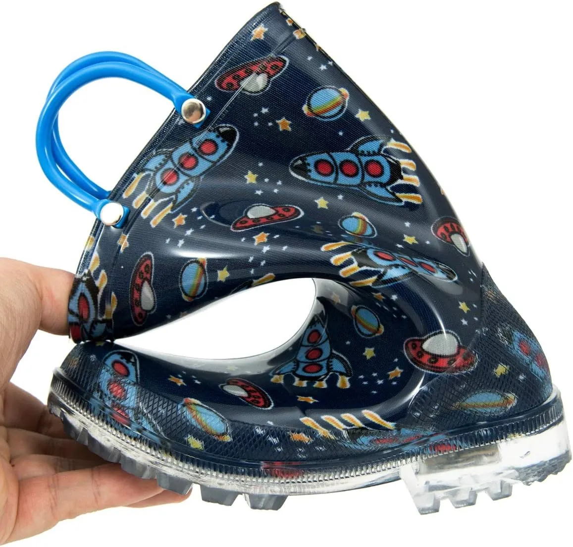 HugRain Light Up Rain Boots for Little Kids
