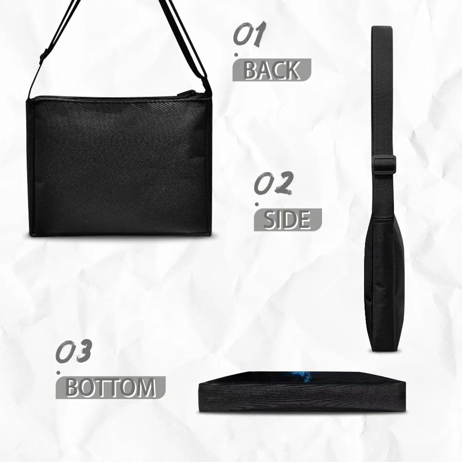 HUGS IDEA Crossbody Purse for Women Small Crossbody Bags Polyester Messenger Bag with Adjustable Shoulder Strap