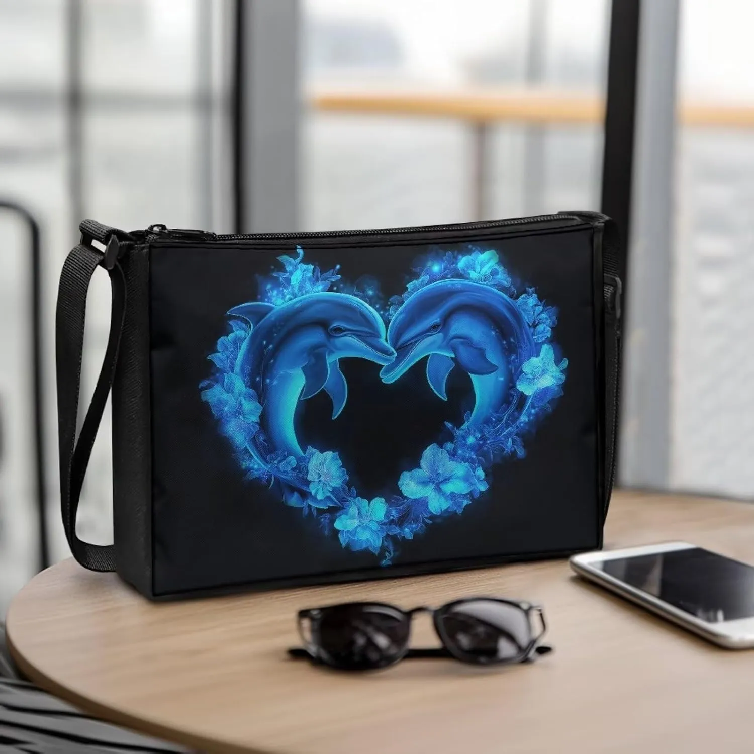 HUGS IDEA Crossbody Purse for Women Small Crossbody Bags Polyester Messenger Bag with Adjustable Shoulder Strap