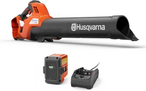 Husqvarna 230iB Battery Powered Cordless Leaf Blower, 136-MPH 650-CFM Electric Leaf Blower with Brushless Motor and Quiet Operation, 4 Ah Battery and Charger Included