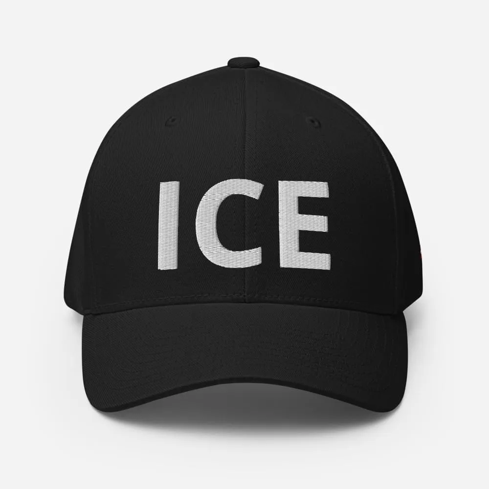 ICE Hat - Embroidered Structured Flex Fit Baseball Cap US Immigration Customs Border Hat