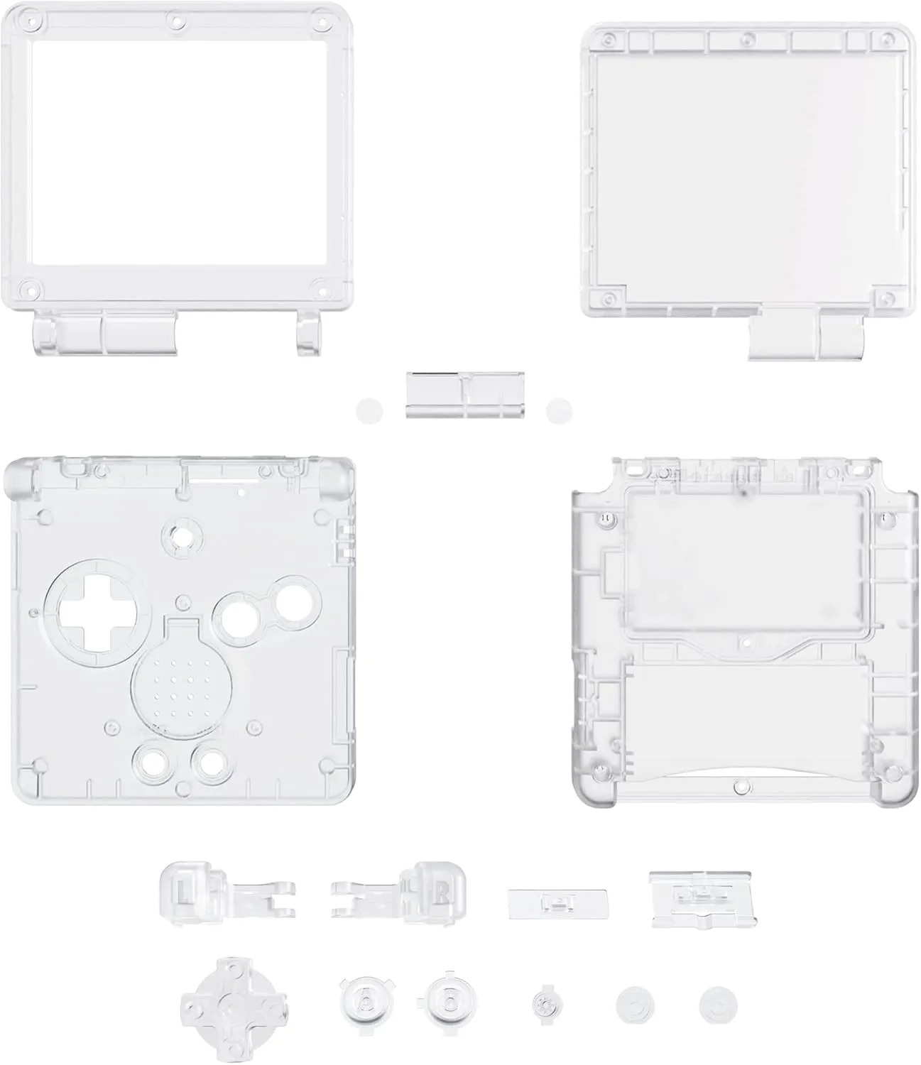 IPS Ready Upgraded eXtremeRate Glow in Dark - Green Custom Replacement Housing Shell for Gameboy Advance SP GBA SP – Compatible with Both IPS & Standard LCD – Console & Screen NOT Included