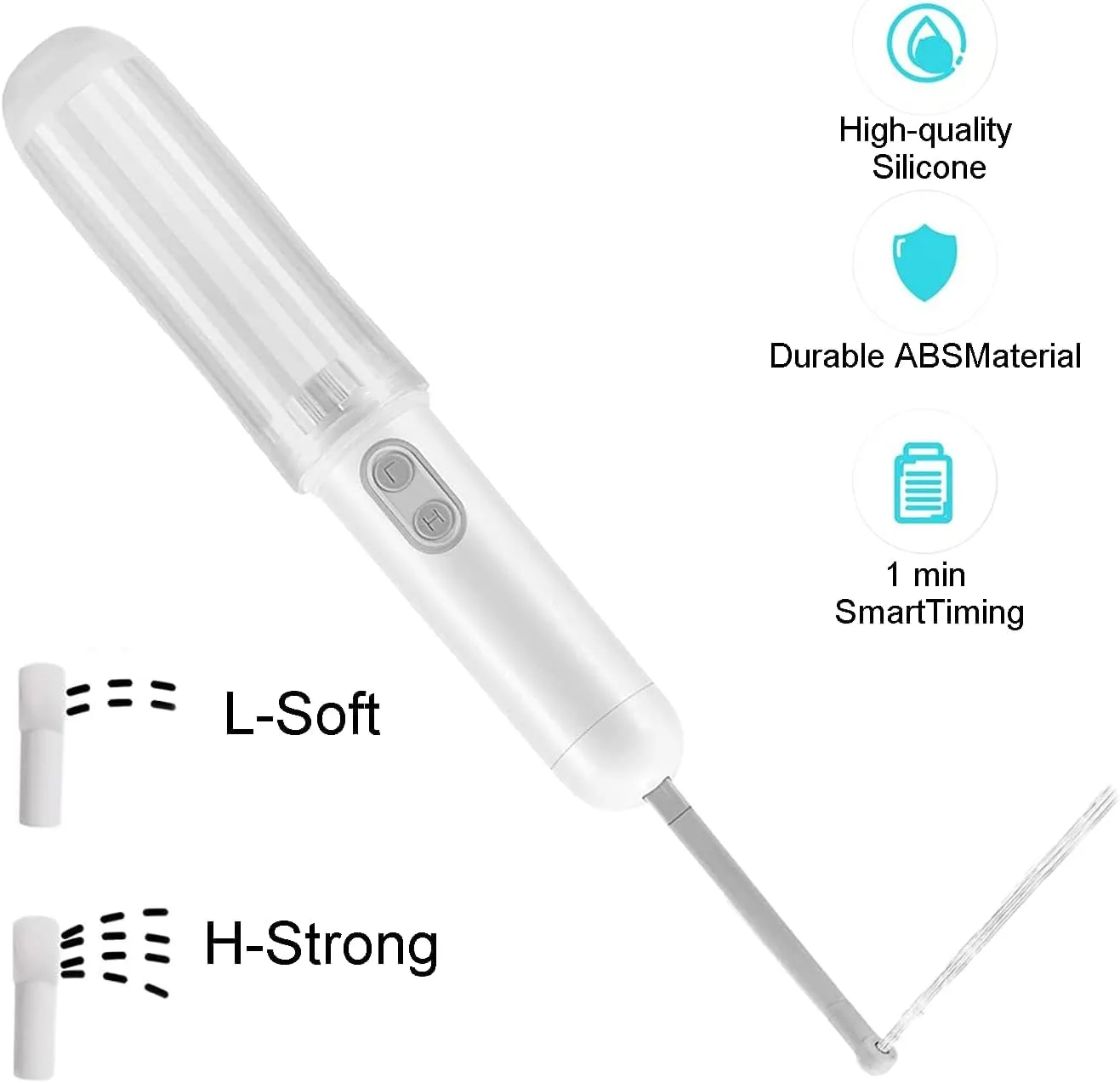 ISENXI Portable Bidet for Travel & Toilet Use - Handheld Bidet with Adjustable Nozzle, Electric Bidet, Reusable & Compact Design - Ideal for Postpartum Care, Baby, Elderly, Camping (White)