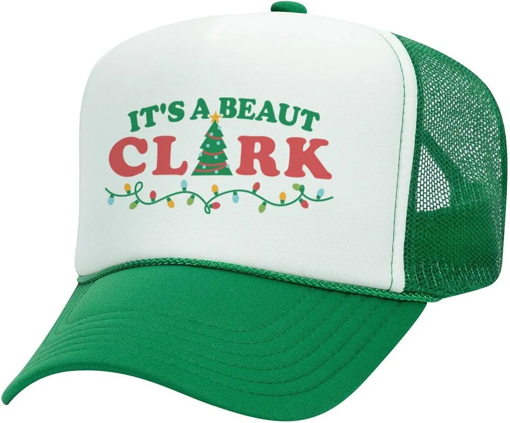 It's a Beaut Clark Foam Trucker Cap Adjustable Mesh Back Hat