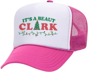 It's a Beaut Clark Foam Trucker Cap Adjustable Mesh Back Hat
