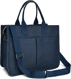 IwIeIaIrI Canvas Tote Bag for Women with Multi Pockets,Trendy Shoulder Handbag with Compartments for shopping,Work,Beach