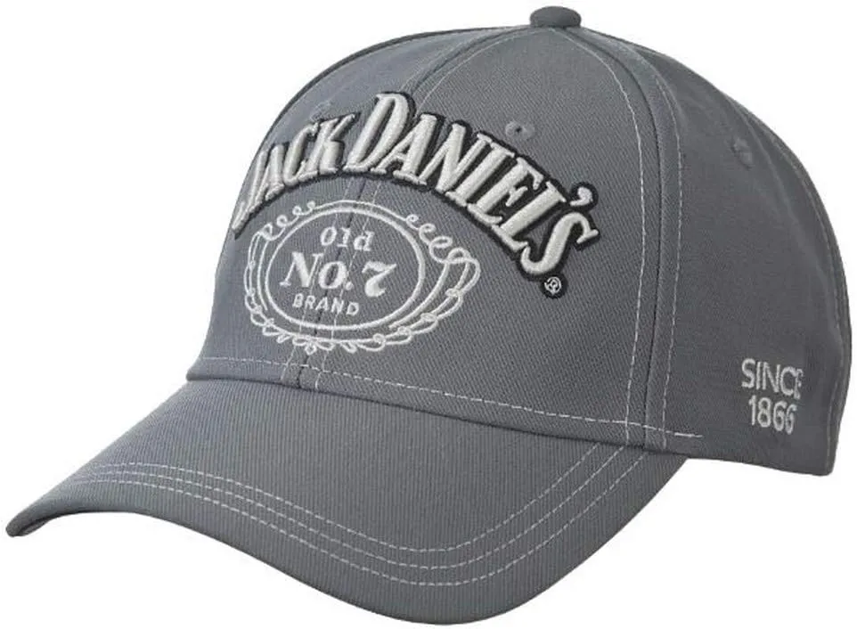 Jack Daniel's Men's Structured Logo Ball Cap Grey One Size