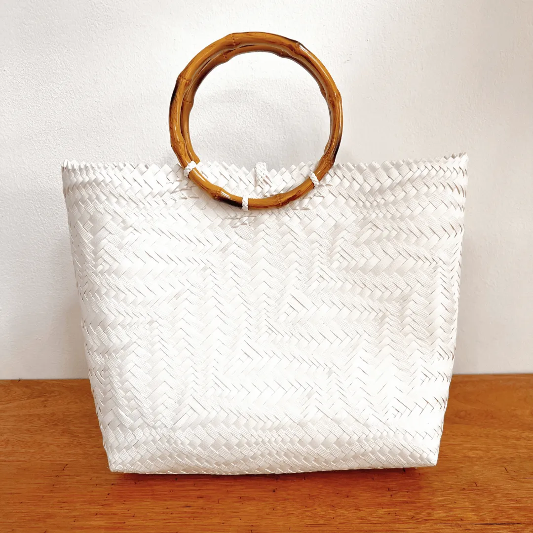 Jackie Tote - Bamboo Handles