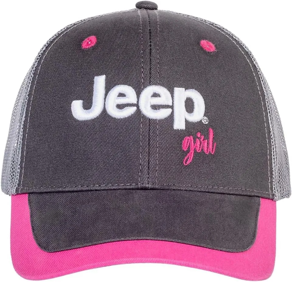 Jeep Girl Trucker Hat, Custom Structured Ball Cap for Women, Officially Licensed