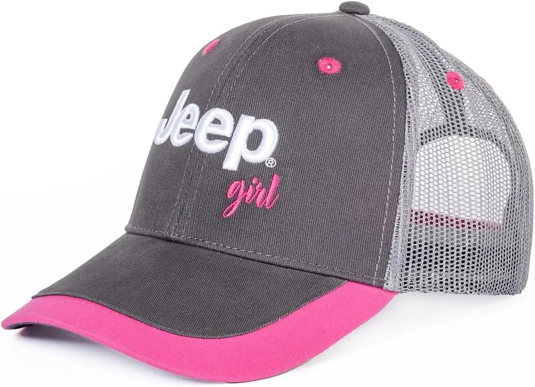 Jeep Girl Trucker Hat, Custom Structured Ball Cap for Women, Officially Licensed