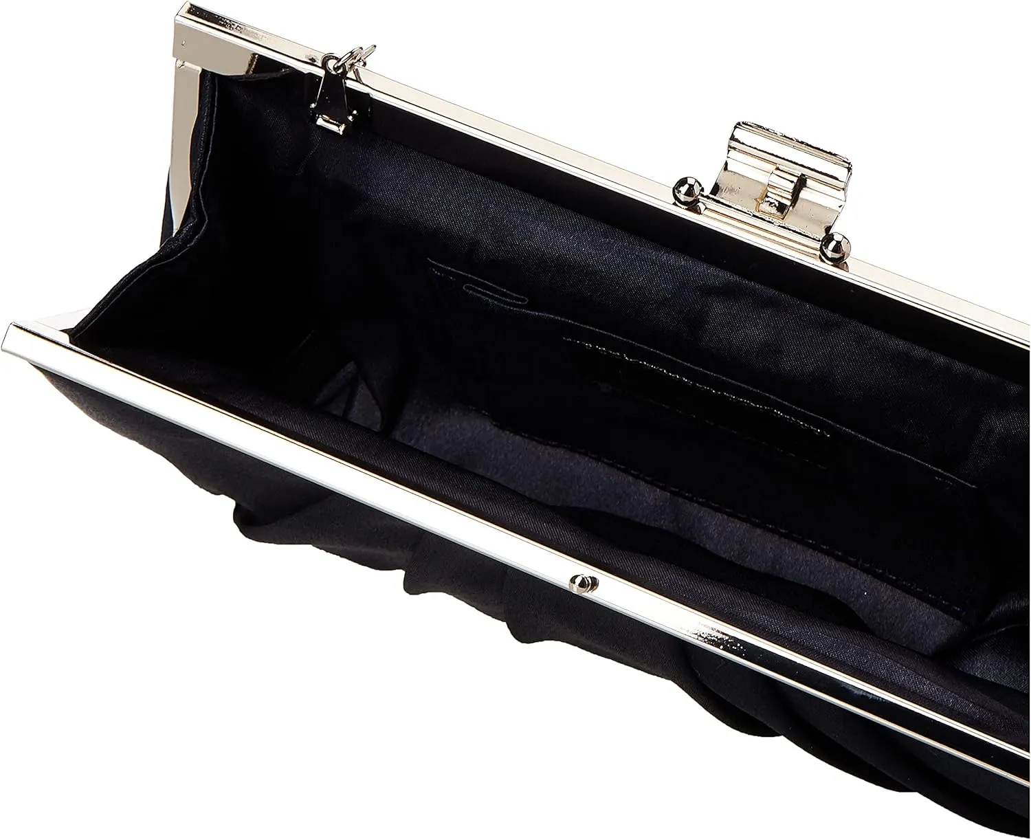 Jessica McClintock Blaire Women's Satin Frame Evening Clutch Bag Purse with Shoulder Chain Included