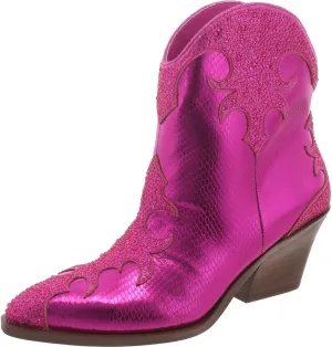 Jessica Simpson Womens Zolly Snake Print Rhinestones Booties