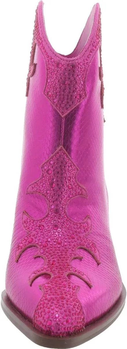 Jessica Simpson Womens Zolly Snake Print Rhinestones Booties