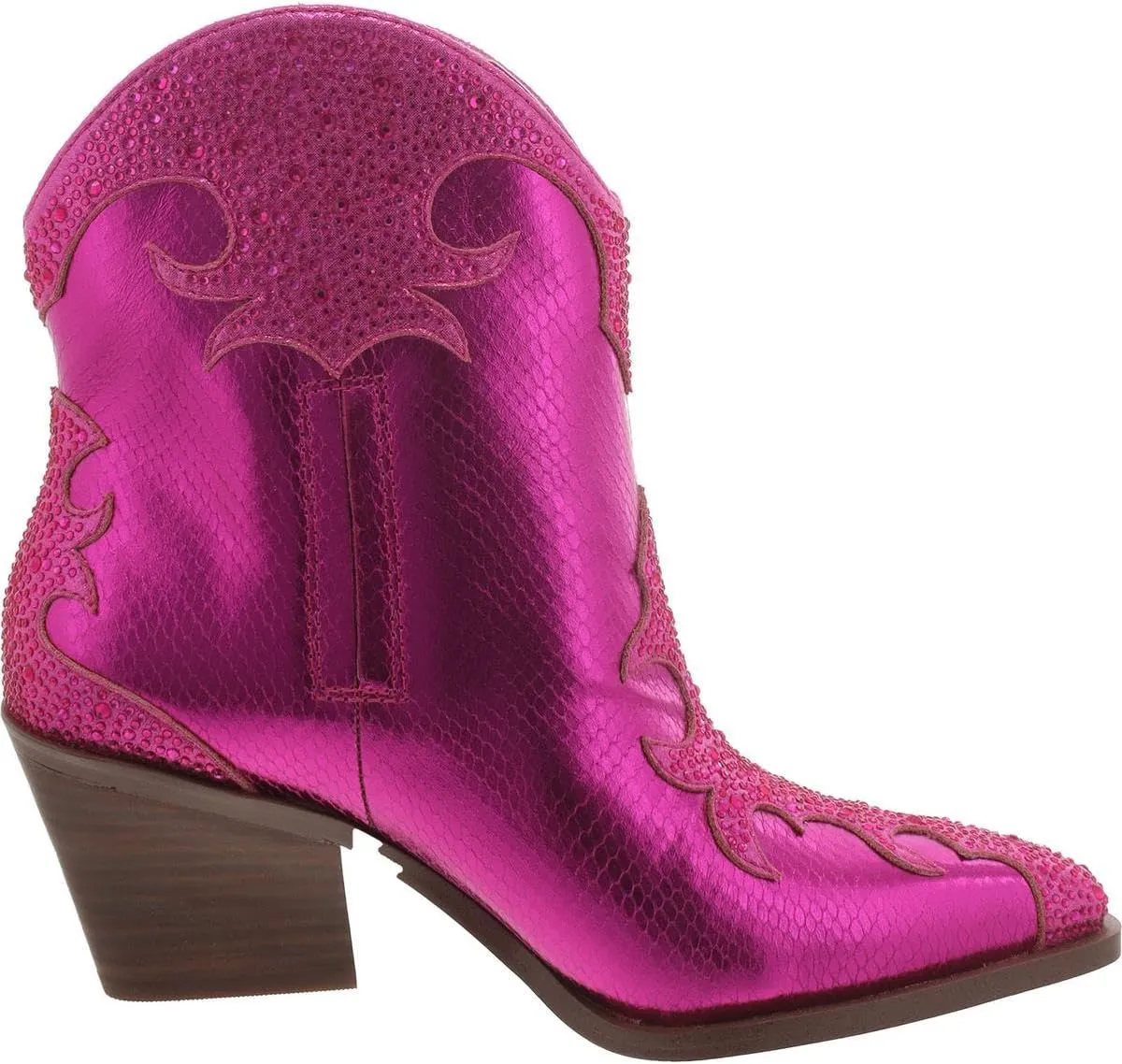 Jessica Simpson Womens Zolly Snake Print Rhinestones Booties