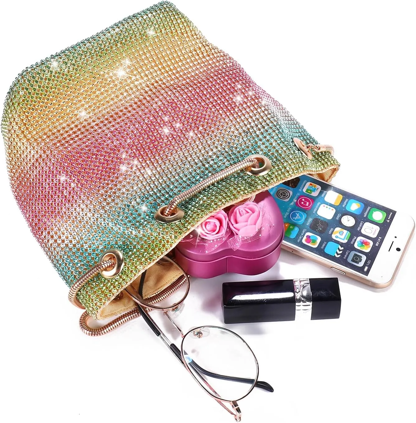 JIAN YA NA Fashion Women Bridesmaid Lady Girl Bride Evening Clutch Bag for Prom Cocktail Party Wedding Engagement