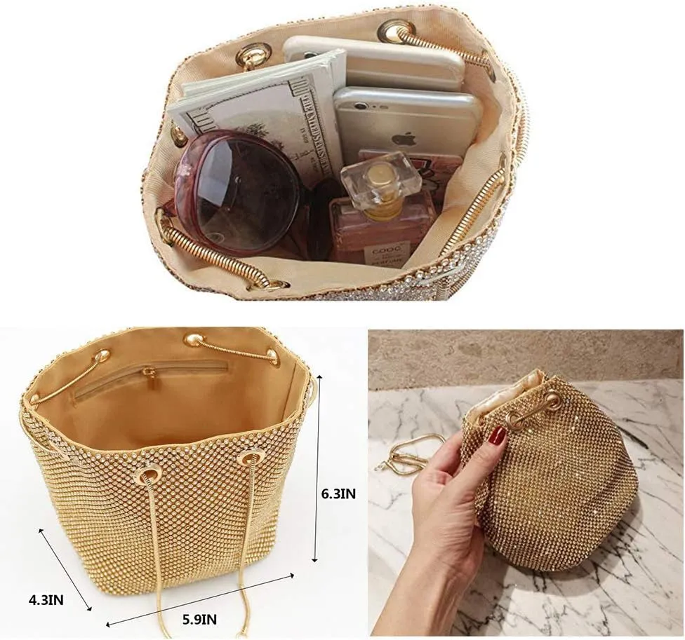 JIAN YA NA Fashion Women Bridesmaid Lady Girl Bride Evening Clutch Bag for Prom Cocktail Party Wedding Engagement