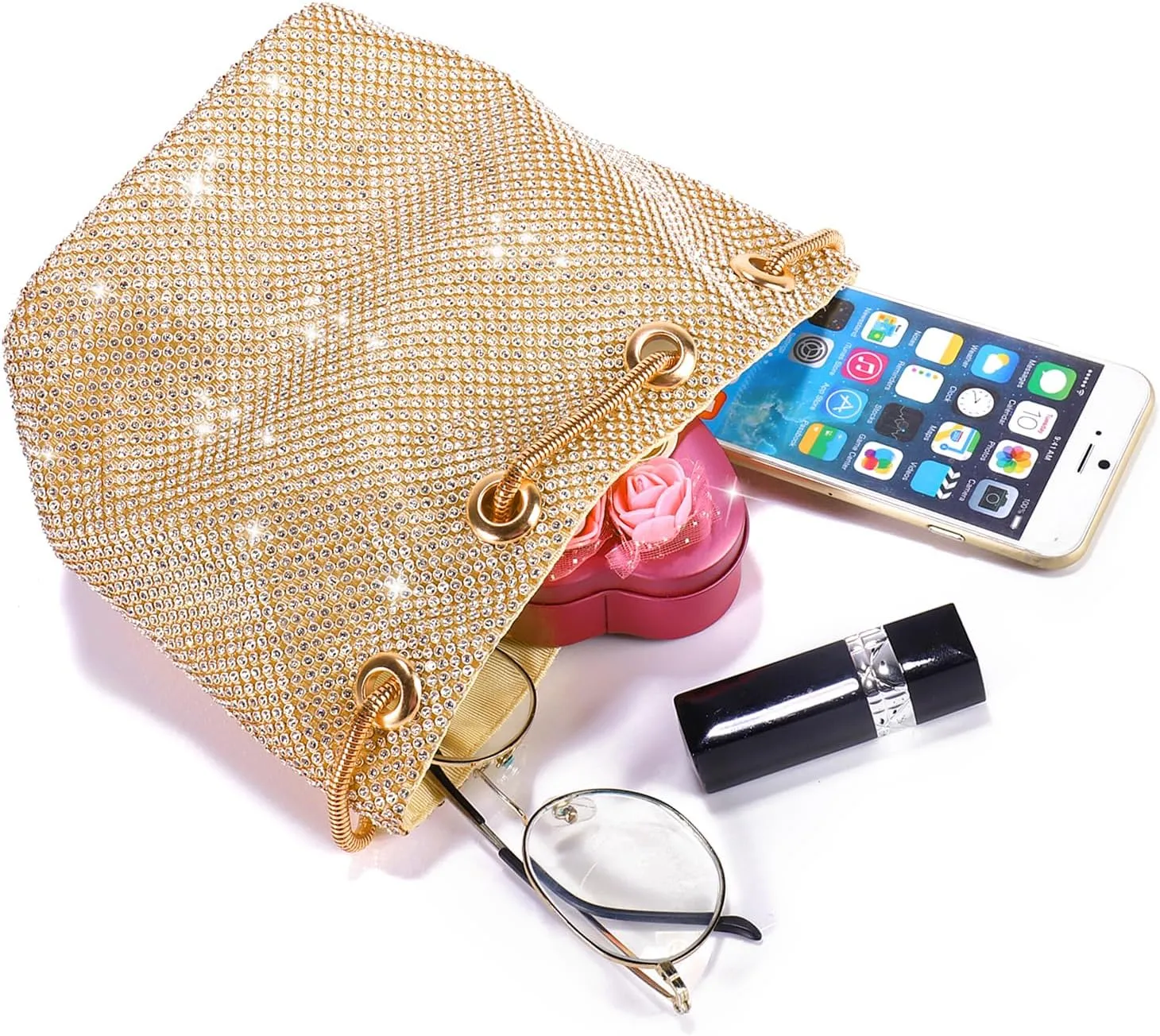 JIAN YA NA Fashion Women Bridesmaid Lady Girl Bride Evening Clutch Bag for Prom Cocktail Party Wedding Engagement